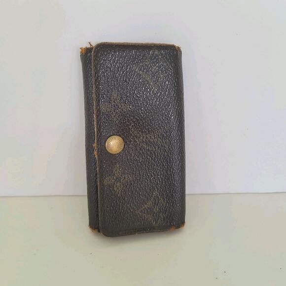 Authentic Louis Vuitton Monogram Multicles 4 Key Hooks Case Brown Small 2002 - Picture 1 of 9